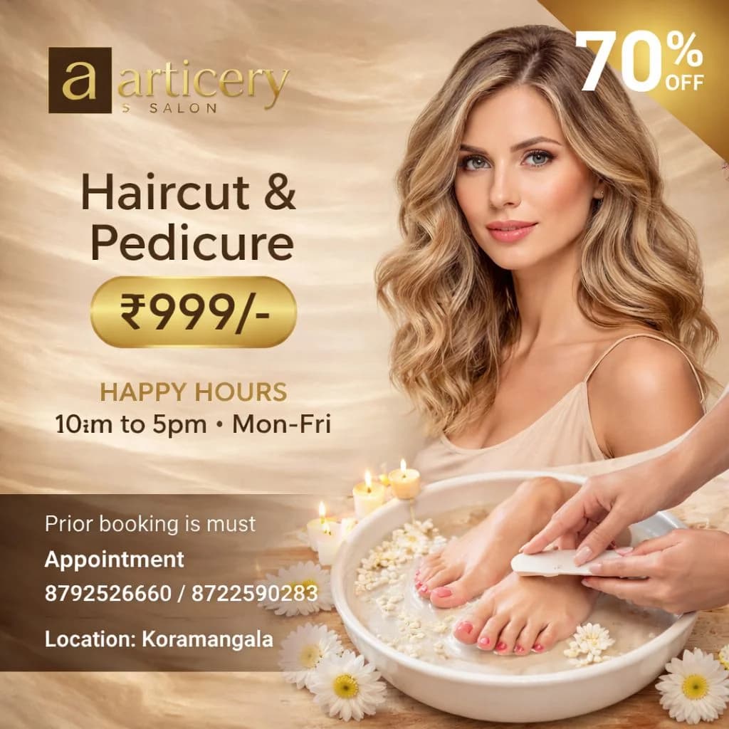 Haircut & Pedicure — 70% off at Articery Salon