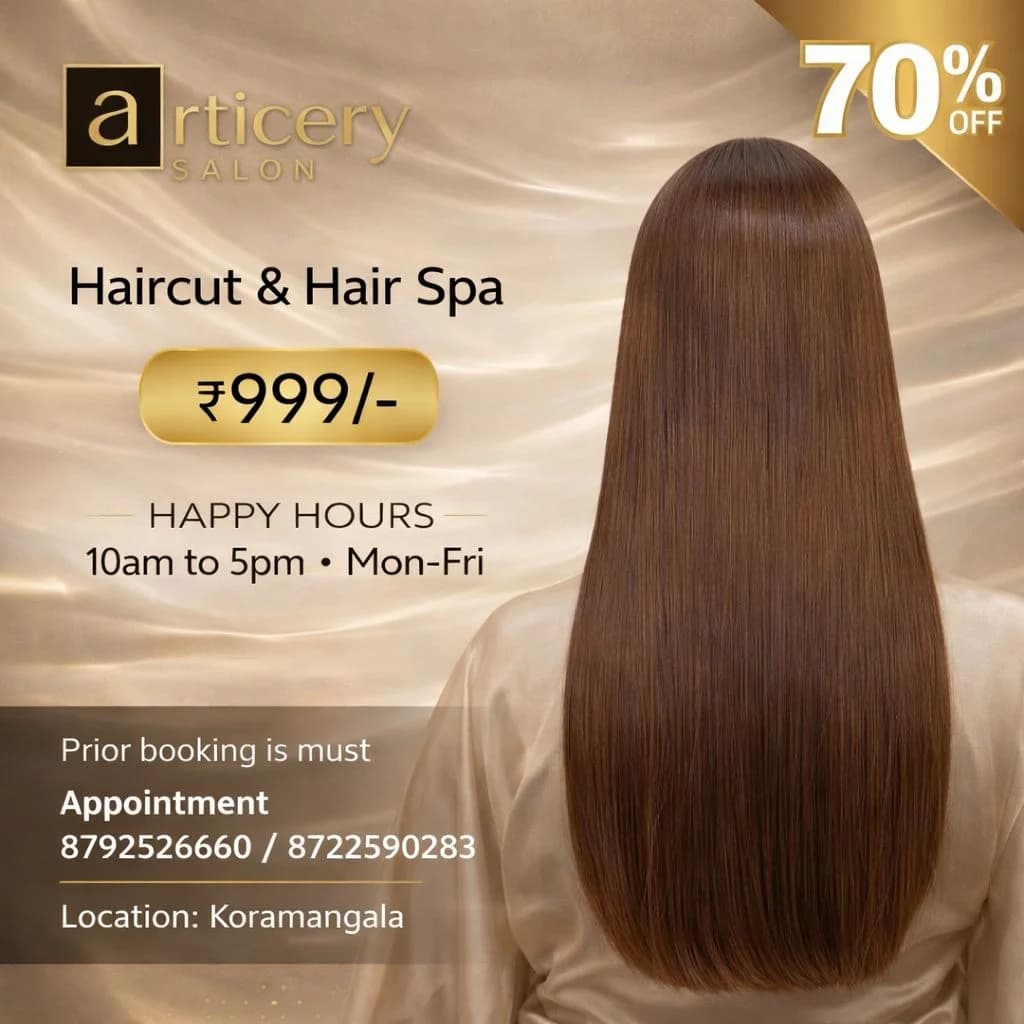 Haircut & Hair Spa — 70% off at Articery Salon